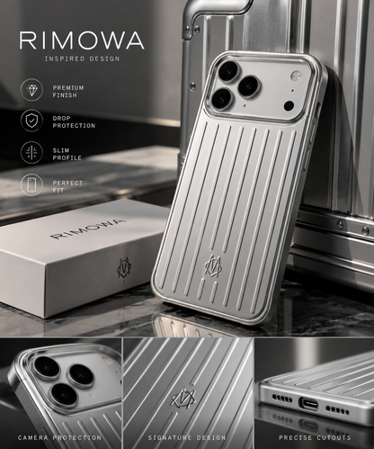 RIMOWA-Style Luxury Case for iPhone 17 Pro Max